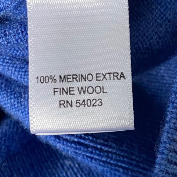 Banana Republic Extra Fine 100% Merino Wool Sweater Mens L Royal-Blue - Picture 7 of 9